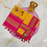 OFFRE SPÉCIALE - Sari Collection "Kalyani 2" à carreaux. Plusieurs coloris disponibles!