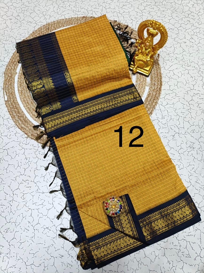 OFFRE SPÉCIALE - Sari Collection "Kalyani 2" à carreaux. Plusieurs coloris disponibles!