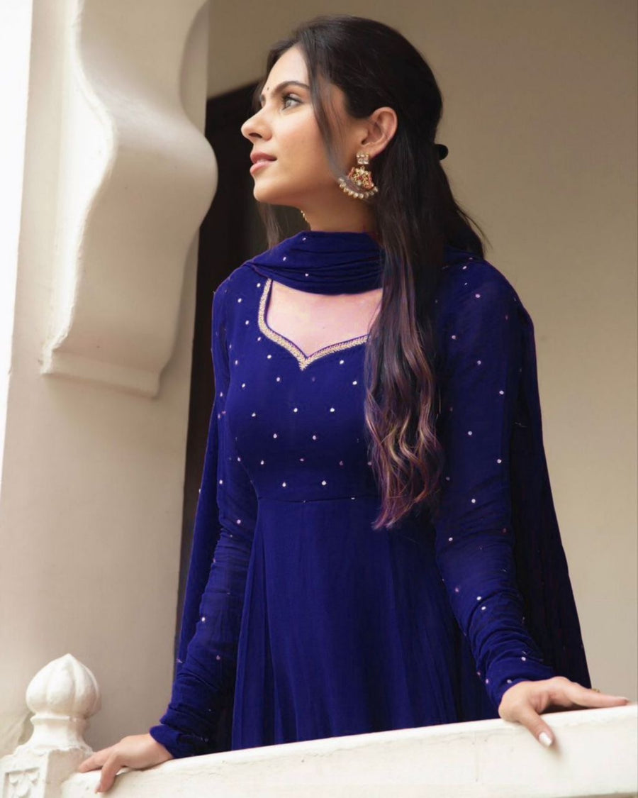 Anarkali Collection "Riya" - Bleu