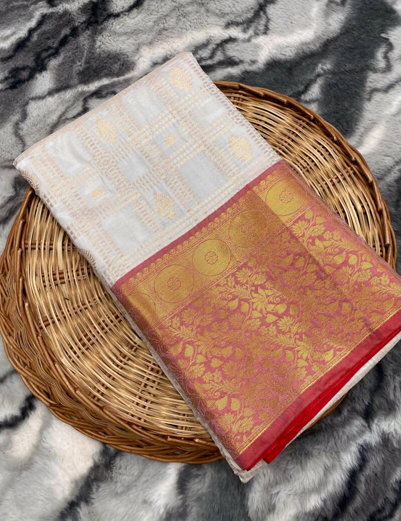 Sari Collection "PRACHI" Blanc