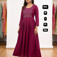 Robe tunique Collection "Mendhana"  - Prune