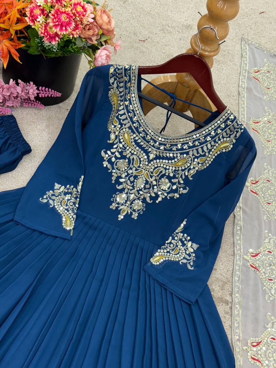 Robe "Ishika" - Bleu