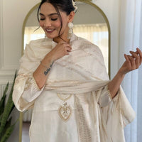 Punjabi Collection "Deepika" - Blanc