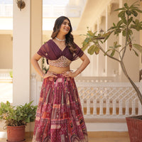 Lehenga collection "Sana" - Bordeaux/prune