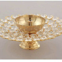 Lampe à huile ronde en cristal -