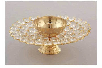 Lampe à huile ronde en cristal -