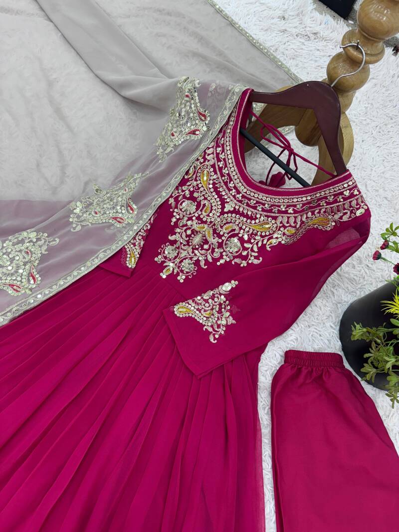 Robe "Ishika" - Rose fuschia