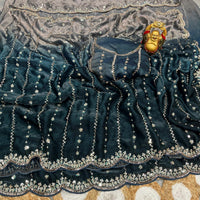 Sari "Shaïla" - Bleu