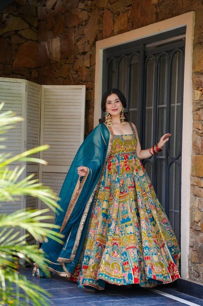 Anarkali Collection "Indira" - Bleu