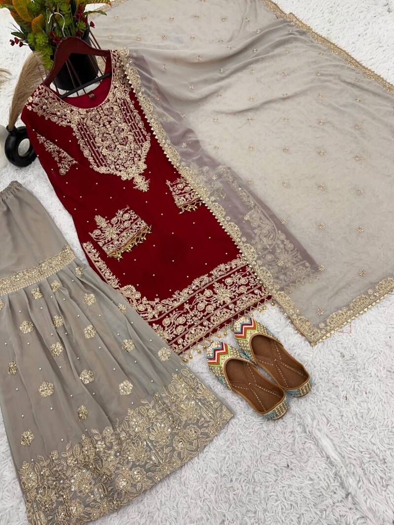 Punjabi Collection "Poujvali" - Rouge