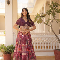 Lehenga collection "Sana" - Bordeaux/prune