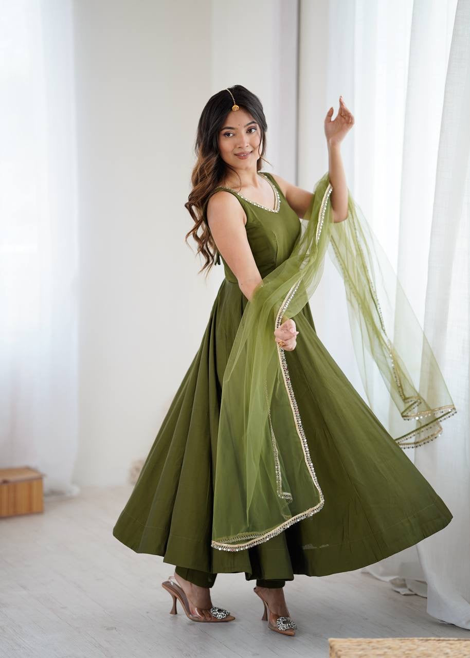 Anarkali Collection "SaÏda" - Vert