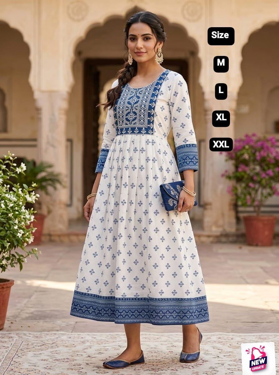 Robe tunique Collection "Mendhana"  - Blanc