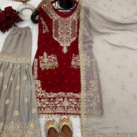 Punjabi Collection "Poujvali" - Rouge