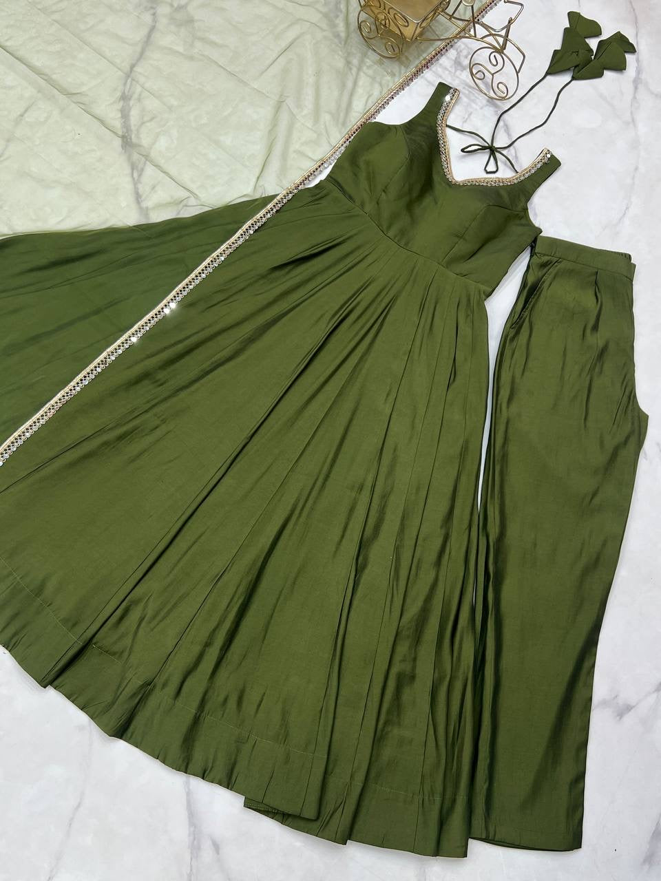 Anarkali Collection "SaÏda" - Vert
