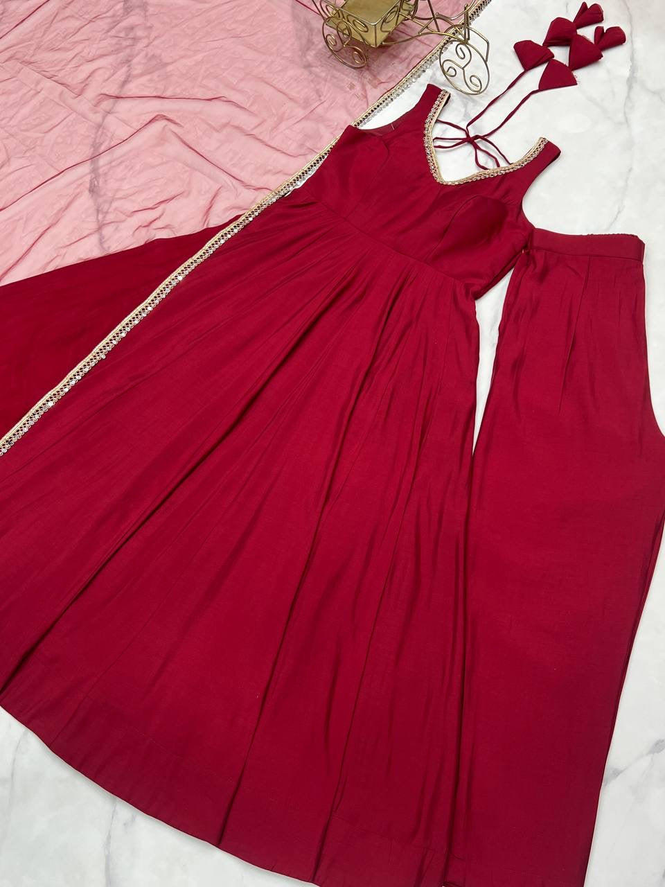 Anarkali Collection "SaÏda" - Rouge bordeaux