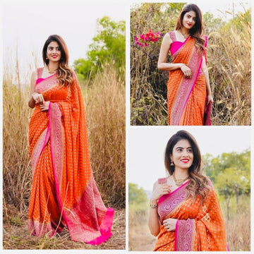 Saris "Tendance mix" Orange/rose