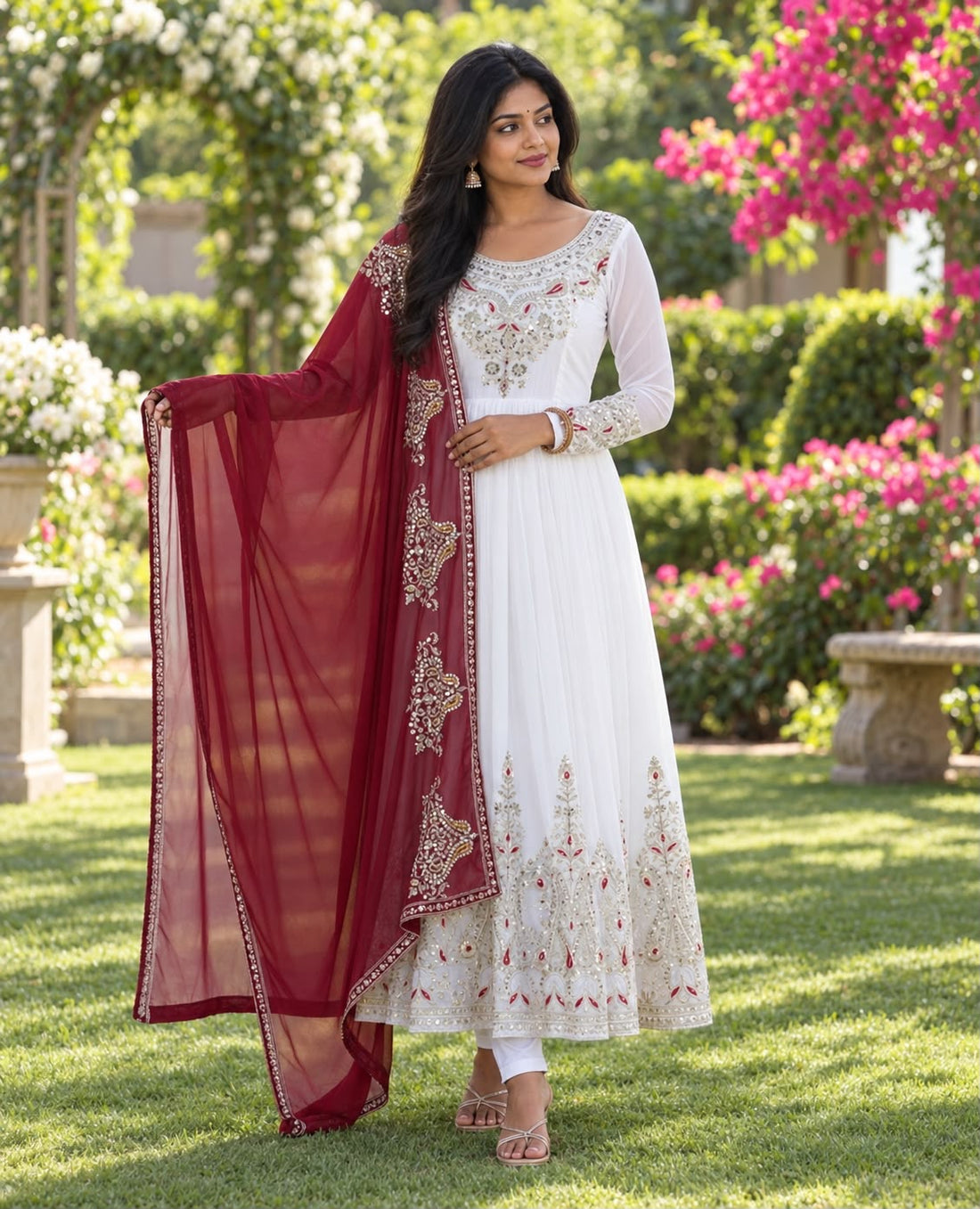 Robe "Ishika" - Blanc