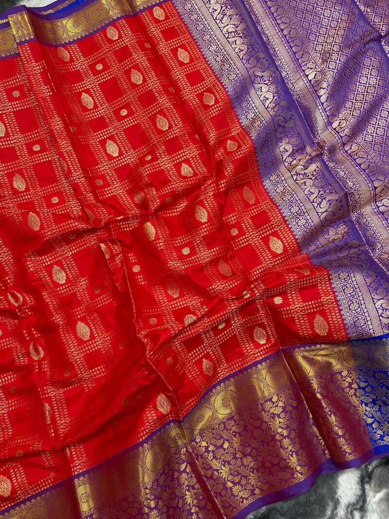 Sari collection "PRACHI" Rouge