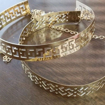Ceinture sari en métal doré 1