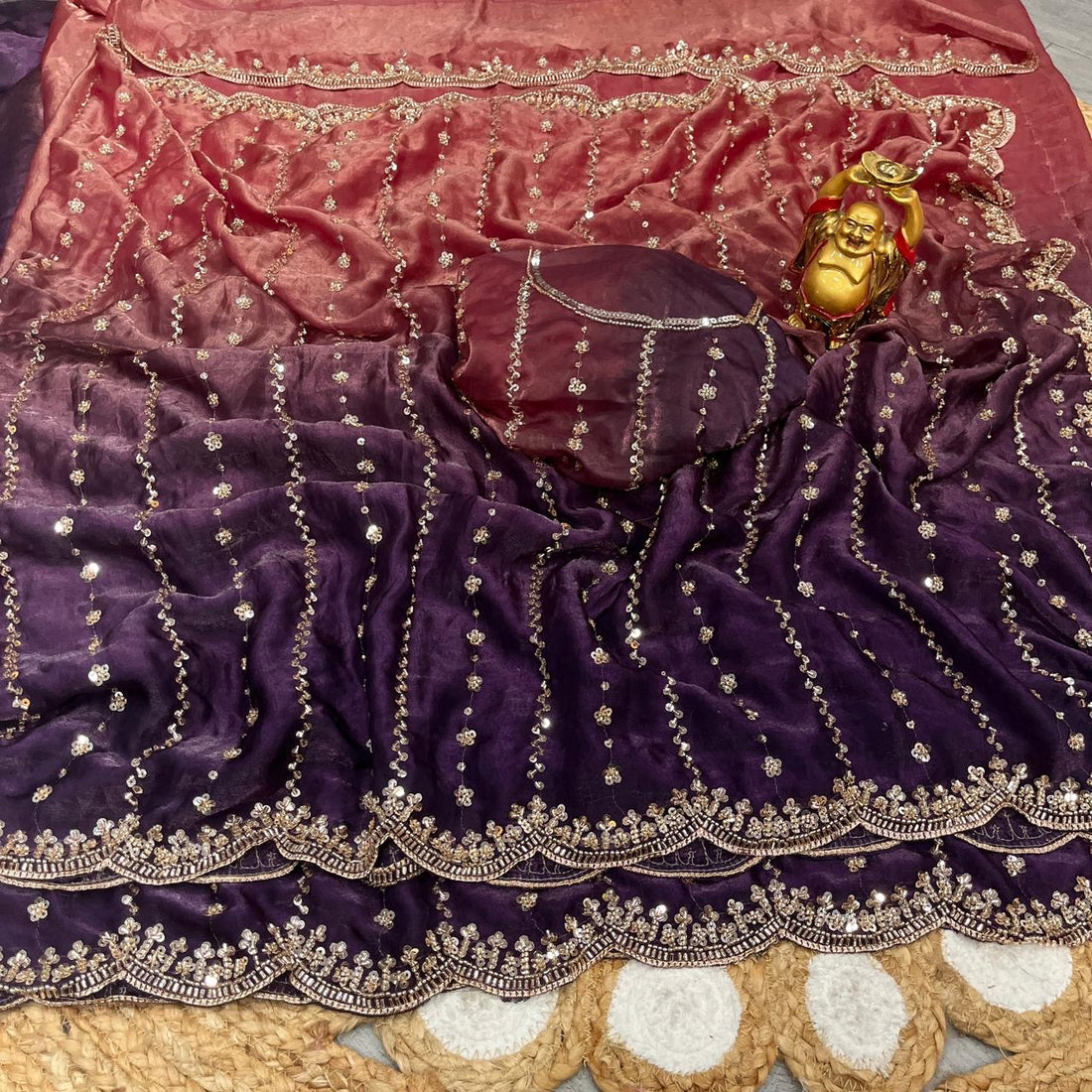 Sari "Shaïla" - Violet