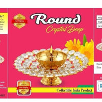 Lampe à huile ronde en cristal -