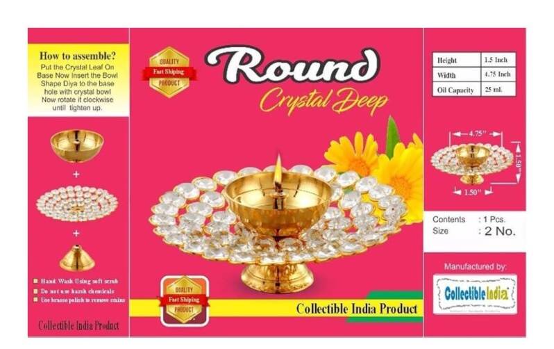 Lampe à huile ronde en cristal -