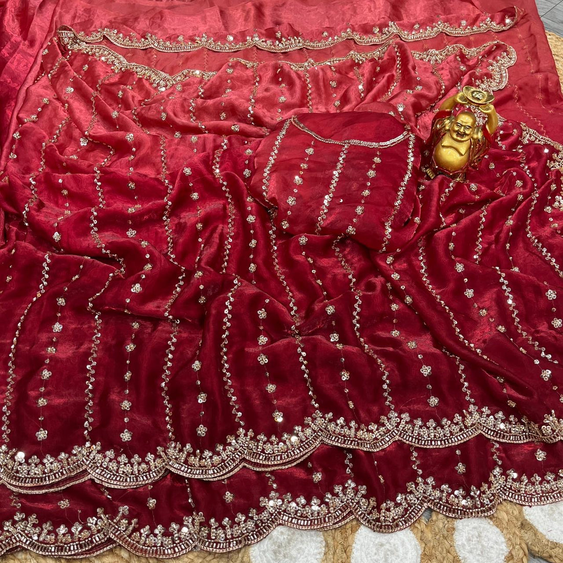 Sari "Shaïla" - Rose