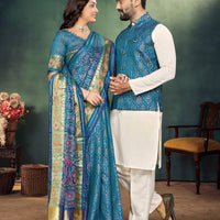 Combo "Couple de rêve" - Bleu paon