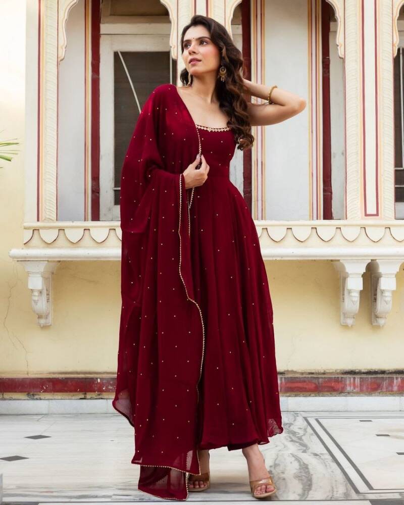 Anarkali Collection "Mugdha"  - Rouge bordeaux
