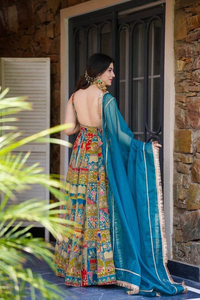 Anarkali Collection "Indira" - Bleu
