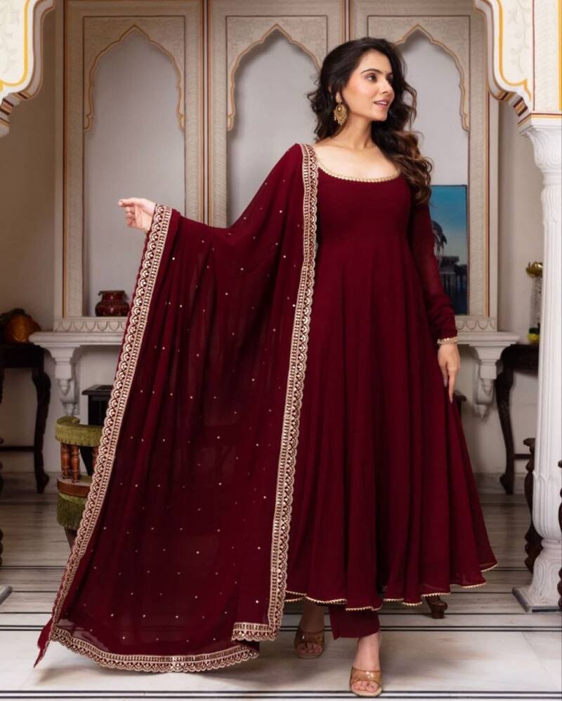 Anarkali Collection "Sajani"  - Rouge bordeaux