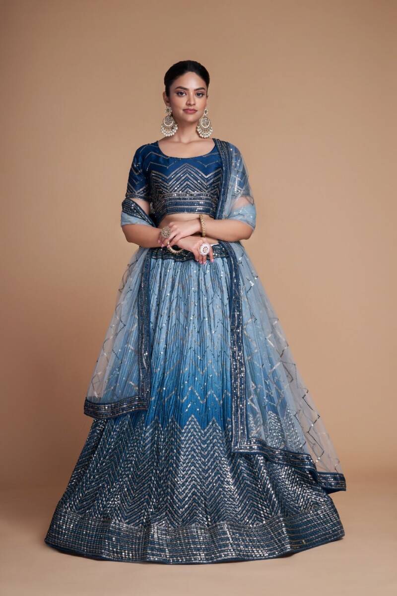 Lehenga collection "SUBLIME" Bleu