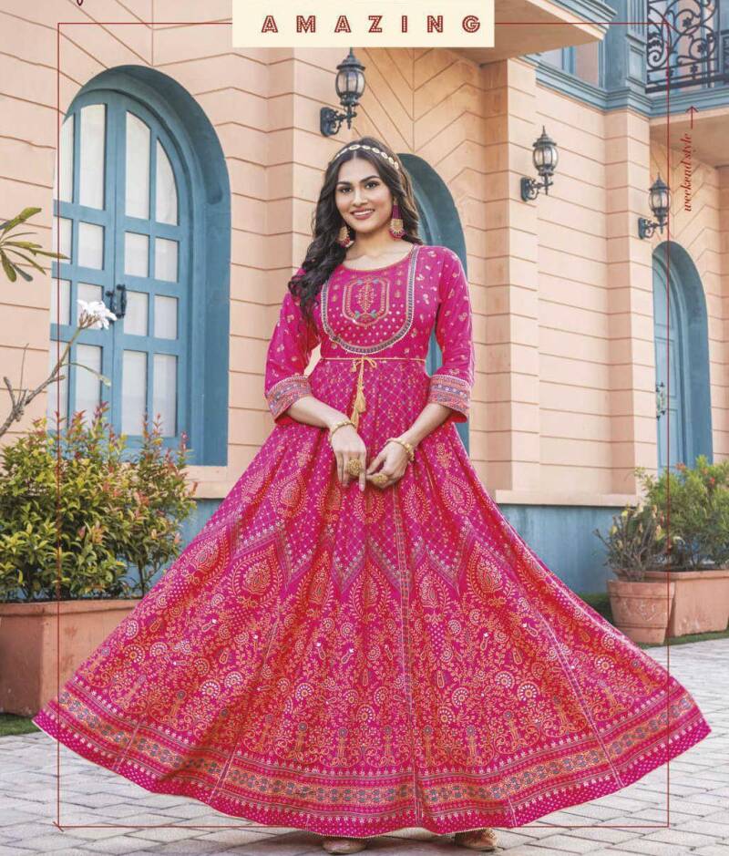 Anarkali/Robe Collection "Anarkali Glamour Lady"  - Rose