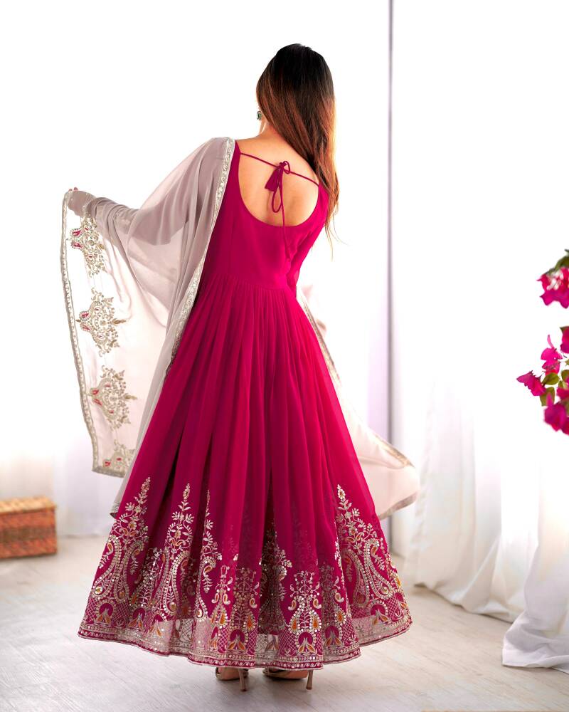 Robe "Ishika" - Rose fuschia