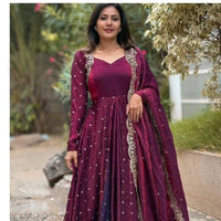 Anarkali Collection "Saranah" - Prune