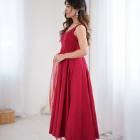 Anarkali Collection "SaÏda" - Rouge bordeaux