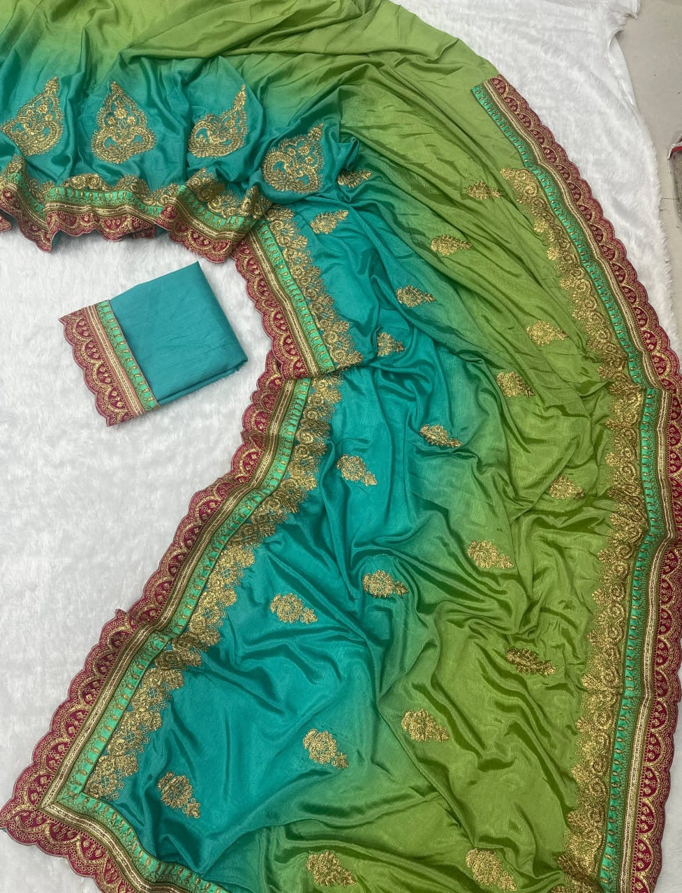 Sari "Livanee" - Vert