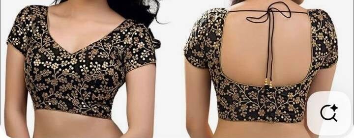 Sari "Shakila" - Vert bouteille