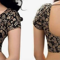 Sari "Shakila" - Vert bouteille