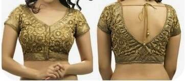 Sari "Shakila" - Vert bouteille