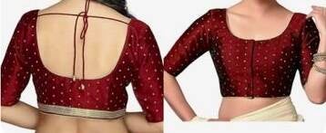 Sari "Shakila" - Vert bouteille