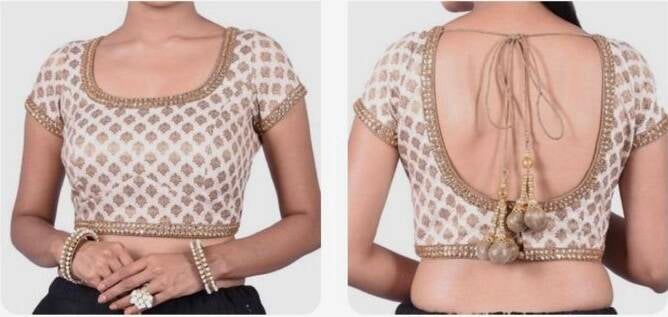 Sari "Shakila" - Vert bouteille