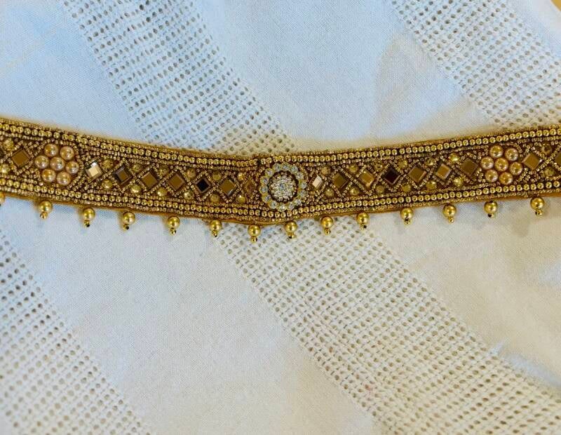 Ceinture sari doré design 3