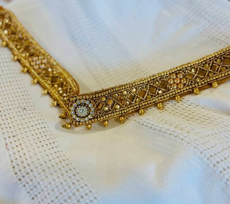 Ceinture sari doré design 3