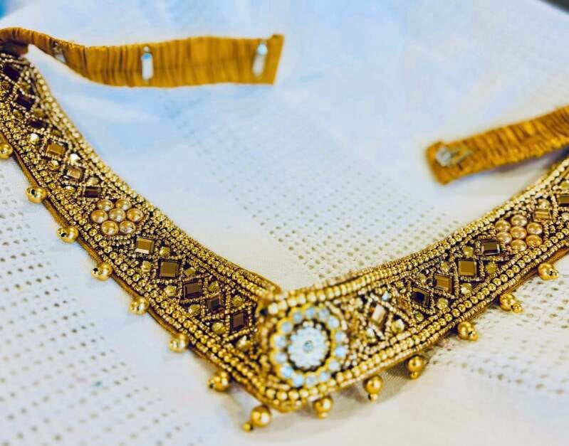 Ceinture sari doré design 3