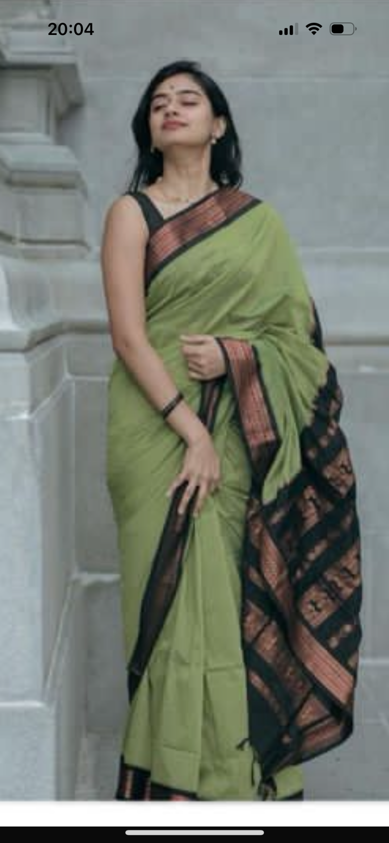 Sari traditionnel Vert
