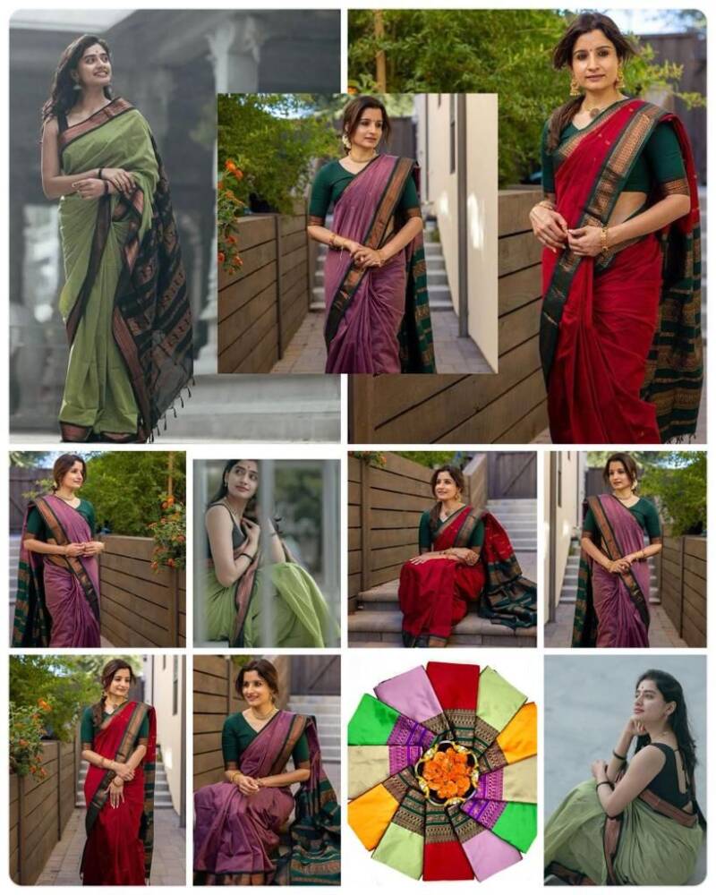 Sari traditionnel Vert