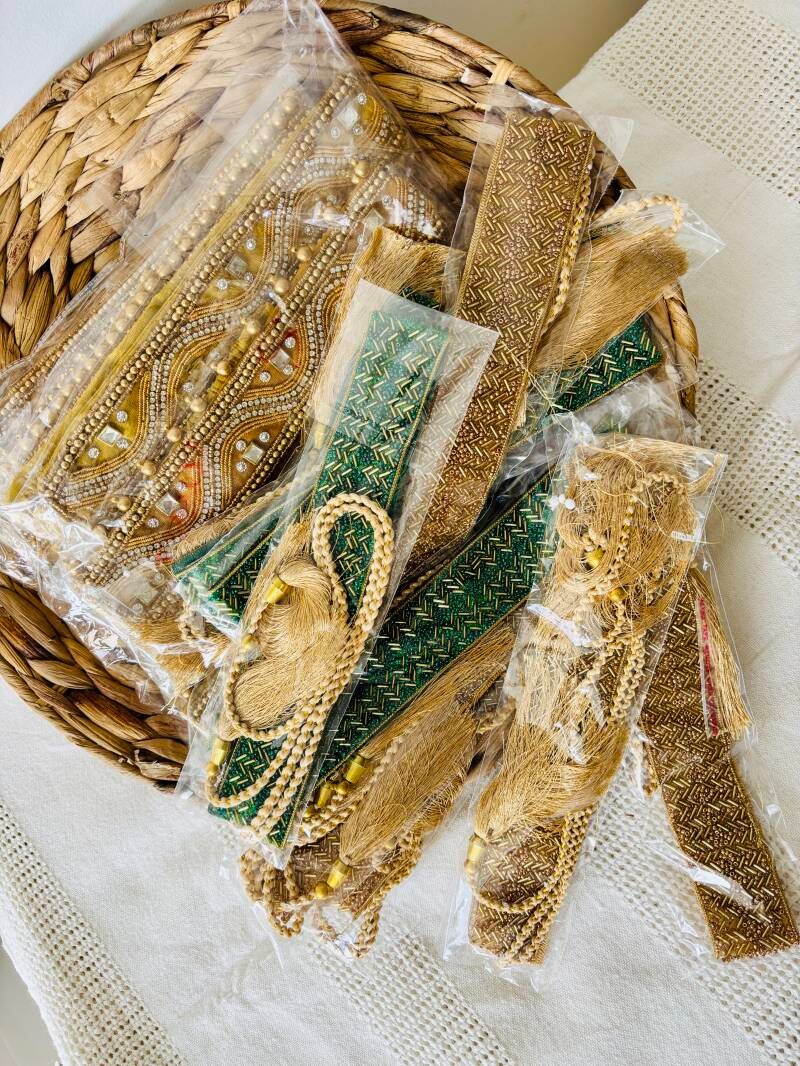 Ceinture sari verte design 5