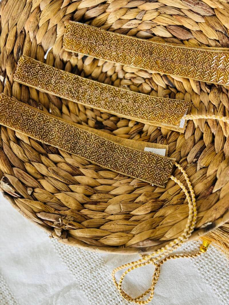 Ceinture sari verte design 5